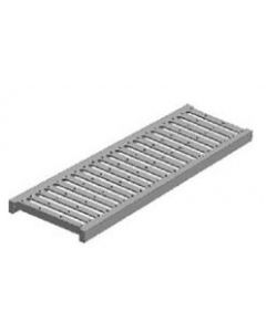 MIFAB T1000 5" x 20" Stainless Steel Trench Drain Grate with Optional "F" Angle Frame