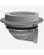 Smith 2145 Heavy Duty Floor Drain with 12'' Round Top with Tractor Grate