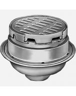Smith 2340 Heavy Duty Floor Drain with 12'' Round Adjustable Top and Tractor Grate