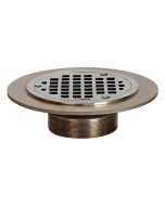 Josam 30000-AF Floor Drain with Nikaloy, Wide Flanged, Recessed Grate for Membrane