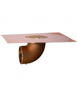 Thunderbird Copper Balcony Deck Drain with 4 Inch Bowl and 90° Outlet