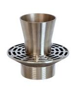 Josam 30000-ST-E2 Floor Drain with Round Nikaloy Strainer and 4" Diameter Funnel