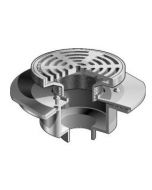MIFAB F1330C Area Drain with 9" Round Adjustable Heavy Duty Tractor Grate and Deep Sump