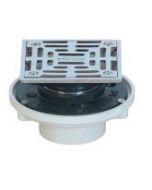 Josam FD-210-4CP-SQ Lite Line - Solvent Weld Outlet PVC with 4" Square Strainer