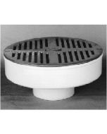 Shallow Sump Floor Sink w/ Secondary Strainer - Fits Over 3" or Inside 4" Schedule 40 Pipe