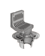 Smith 2010 (-W) Floor Drain and Adjustable Strainer with Angle Grate